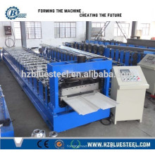 Gute Qualität Full Auto PLC Industrial Selbstverriegelung Metall verzinkt Roofing Sheet Roll Forming Machine zum Verkauf